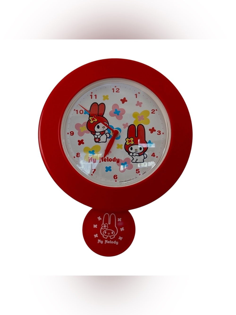 💕GUC💕 SANRIO My Melody 1998 Vintage Pendulum Clock